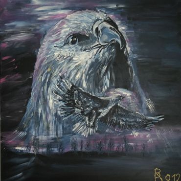 Lebensberatung Runa Runge - Gemalter Adler