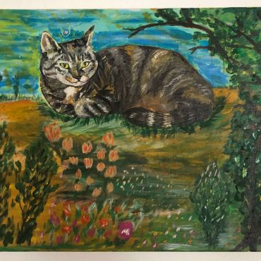 Lebensberatung Runa Runge - Gemalte Katze